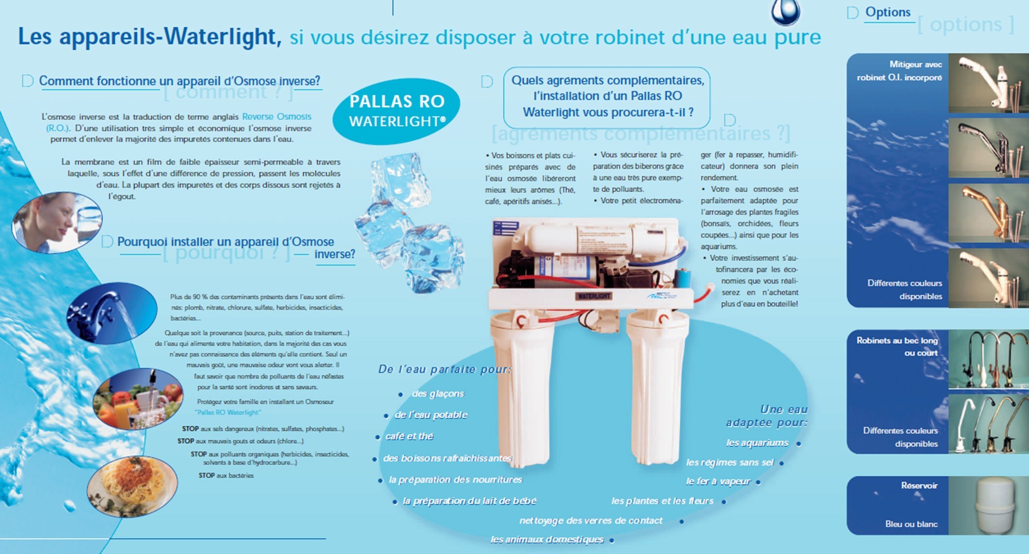 Osmoseurs WATERLIGHT avec réservoir